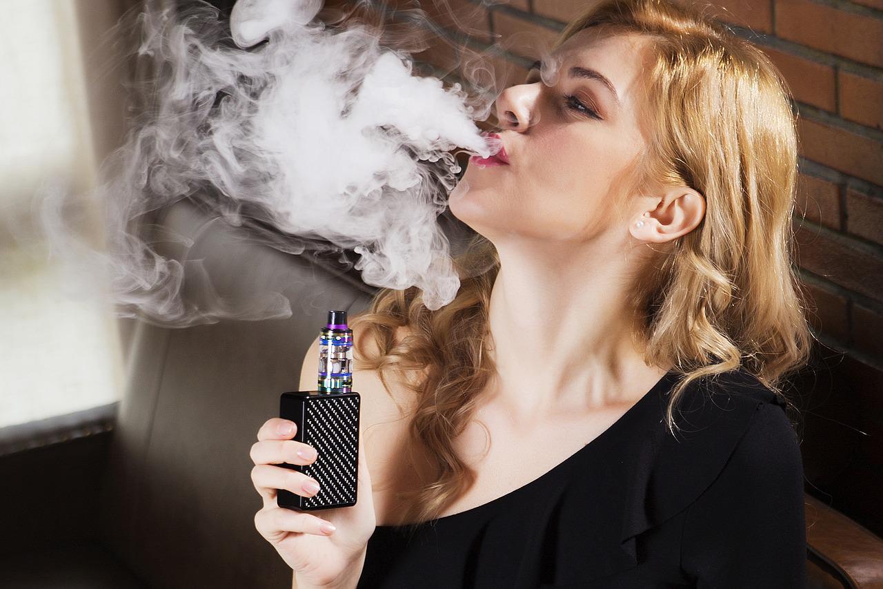 Beautiful Woman Vaping