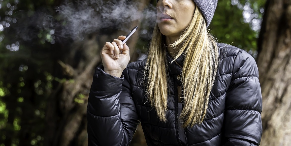 Woman Vaping E-Cig